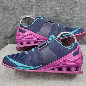 Inov-8 Fastlift 325 blue green lace-up Weight Lifting Shoes Women 10.5 Men 9